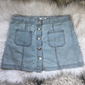 Forever 21 high waisted denim mini skirt
